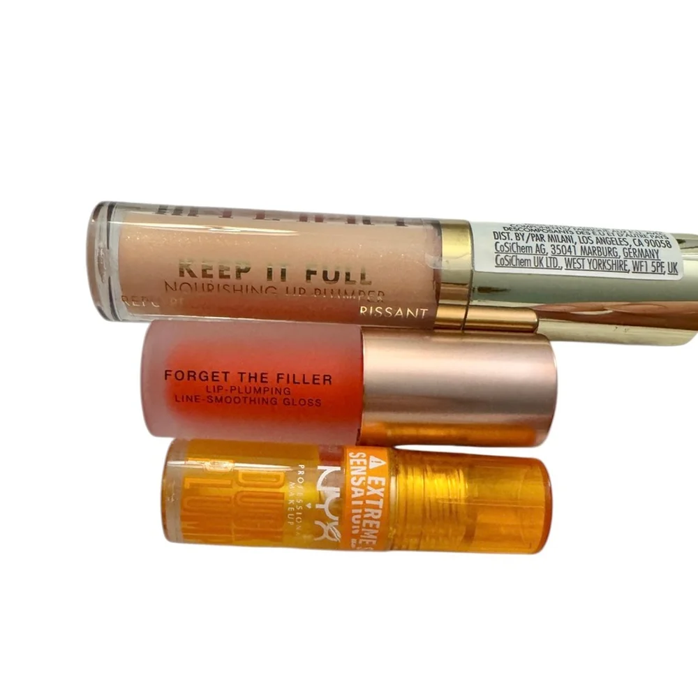 New lip plimp Buxom, Milani Lawless Plumping Balm & Gloss, Trial Sizes